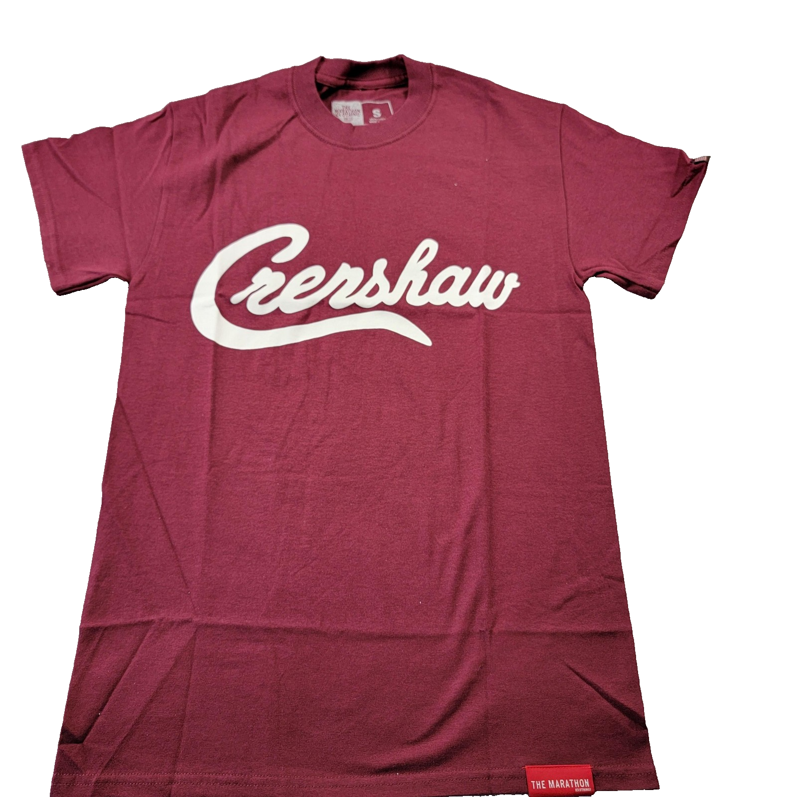 The Marathon Clothing Shirt Mens Small Burgundy Crenshaw Graphic Tee TMC Script0
