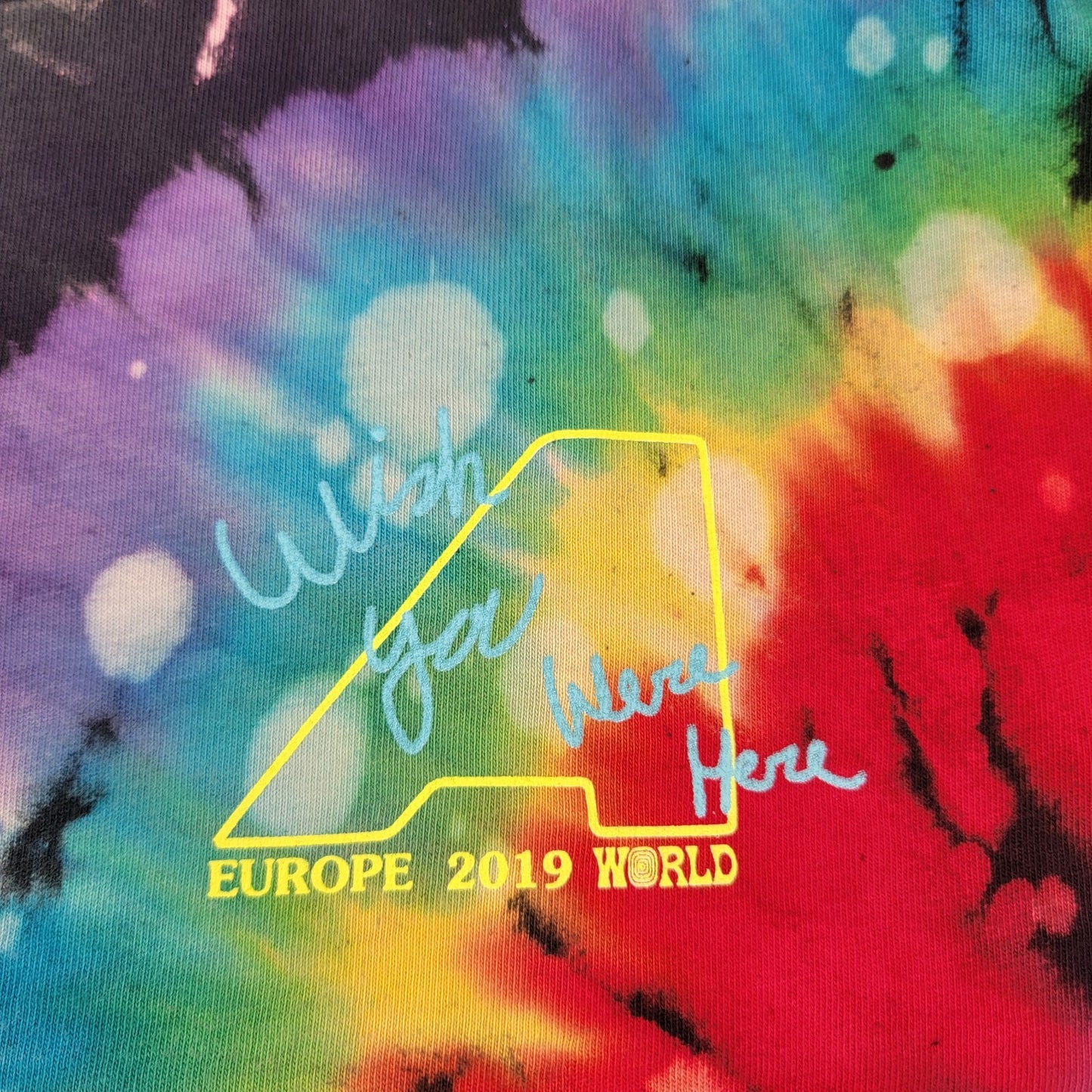 Astroworld Wish You Were Here Europe 2019 Tie Dye Travis Scott Tour Shirt L 11593