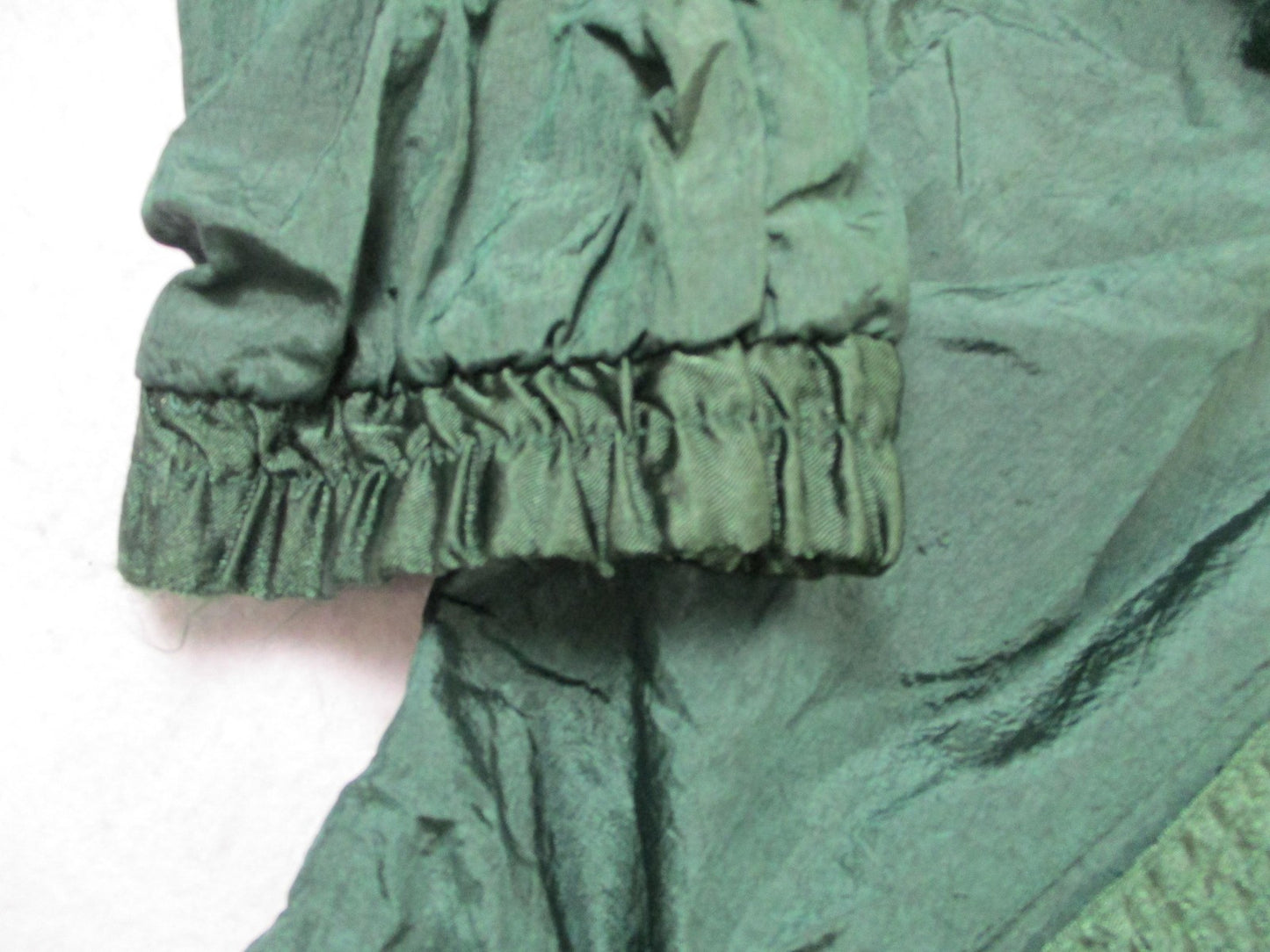 Vintage Adolfo Sport Tracksuit Womens L Green Paisley Nylon Warm Up Set 16505