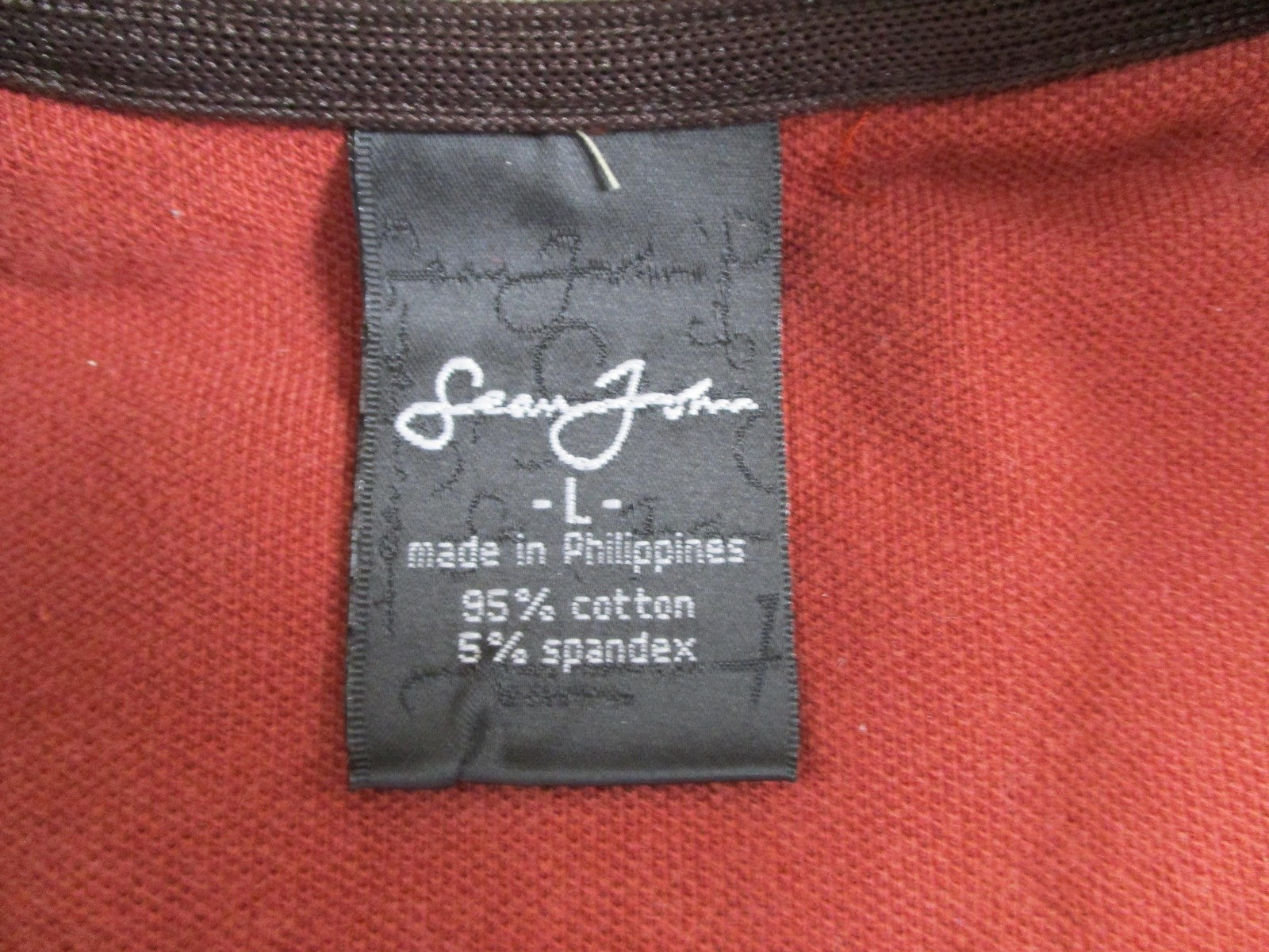Sean John Jacket Mens Large Beige Brown Red Stripe Track Full Zip Collared Knit6