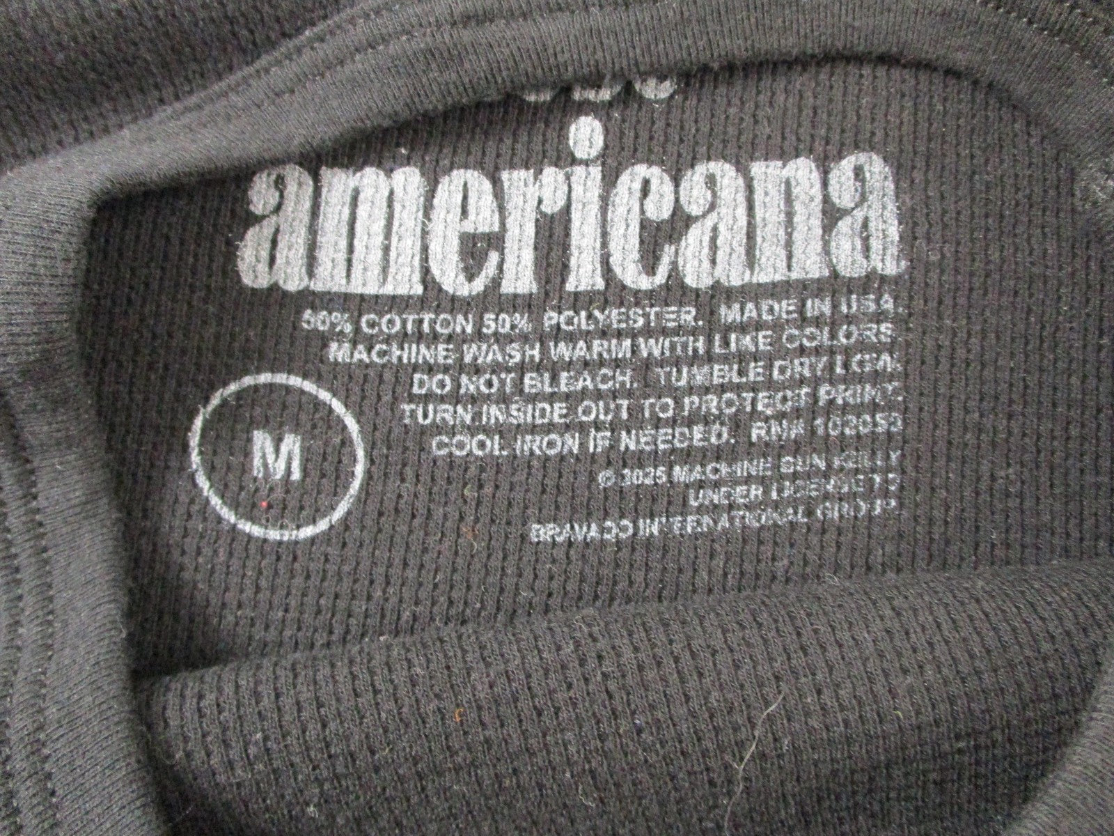 Lost Americana Shirt Mens Medium Black Thermal HarleyDavidson Biker Graphic Tee2