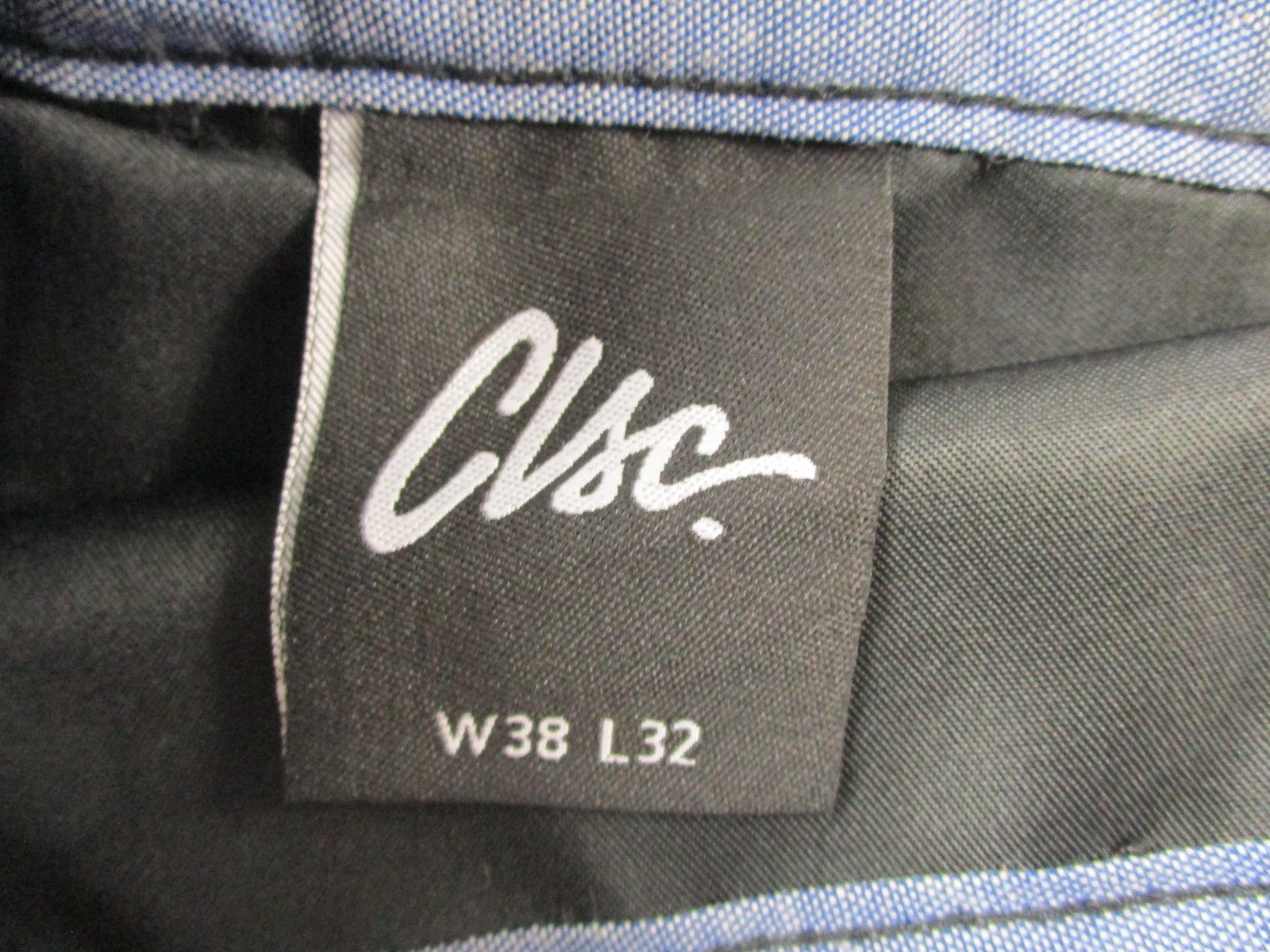 Clsc Pants Mens 38x32 Black Chino Stretch Straight Leg Twill Casual 14543