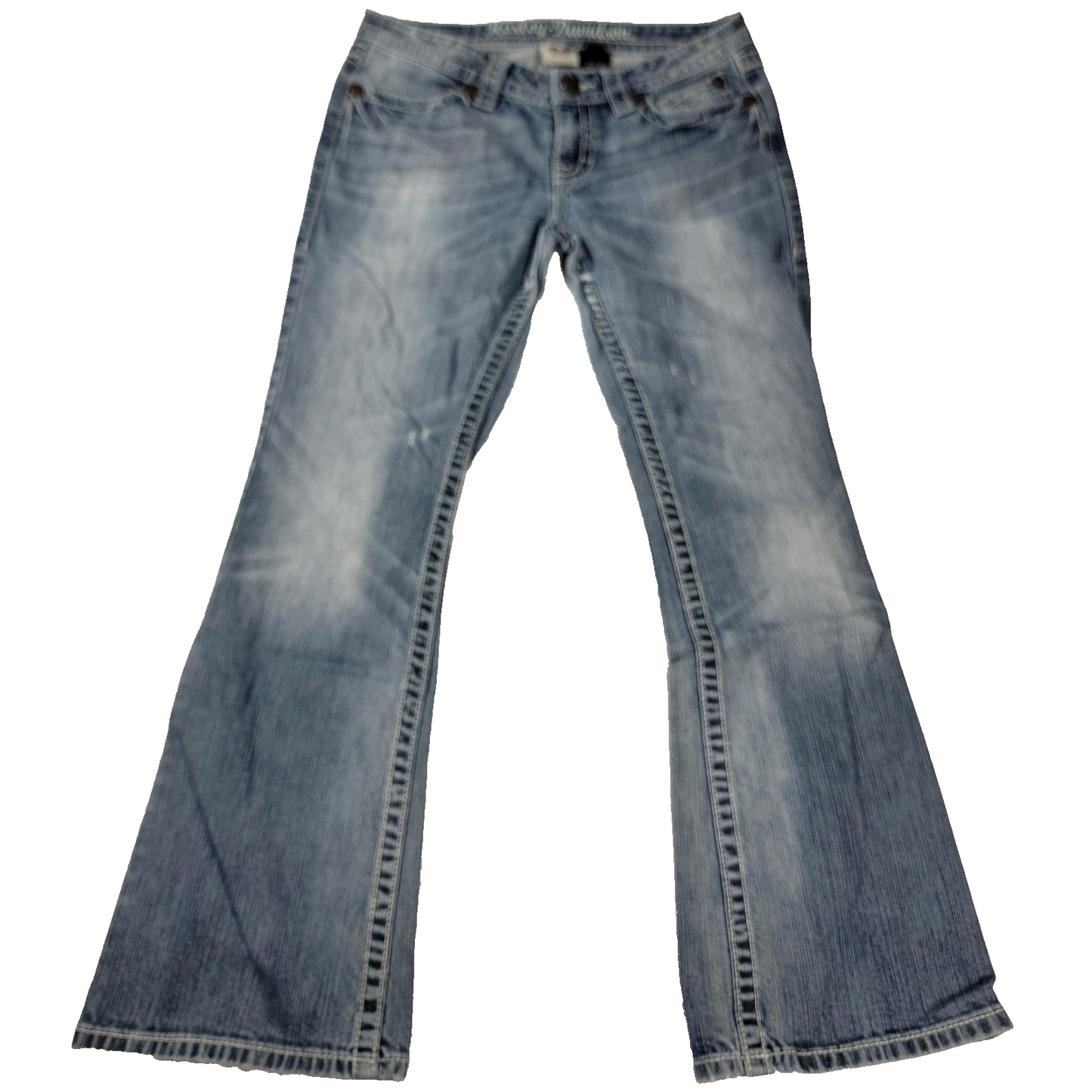 HarleyDavidson Jeans Womens 8 Blue Bootcut Distressed Denim Biker Pants
