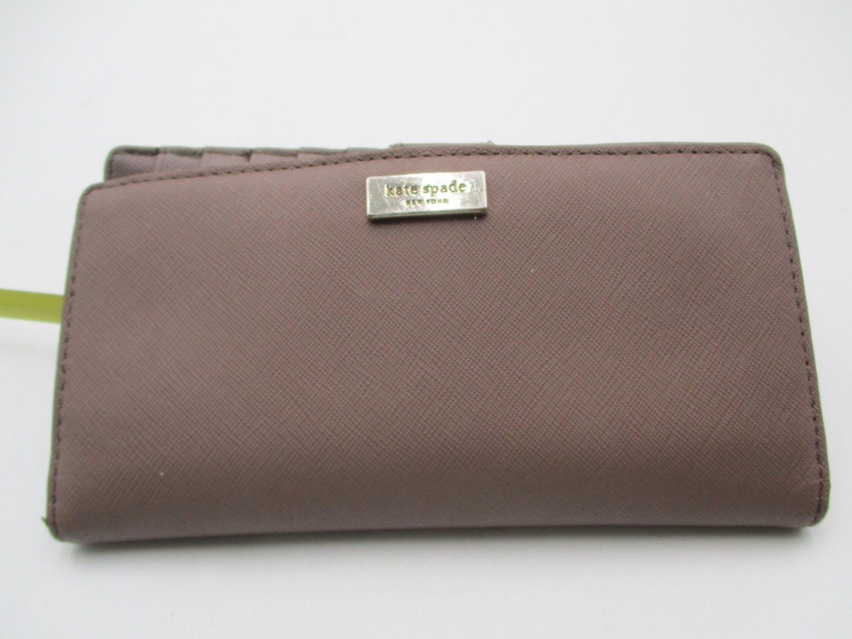 Kate Spade Wallet Women's One Size Brown Leather Wristlet Folding ID Case9