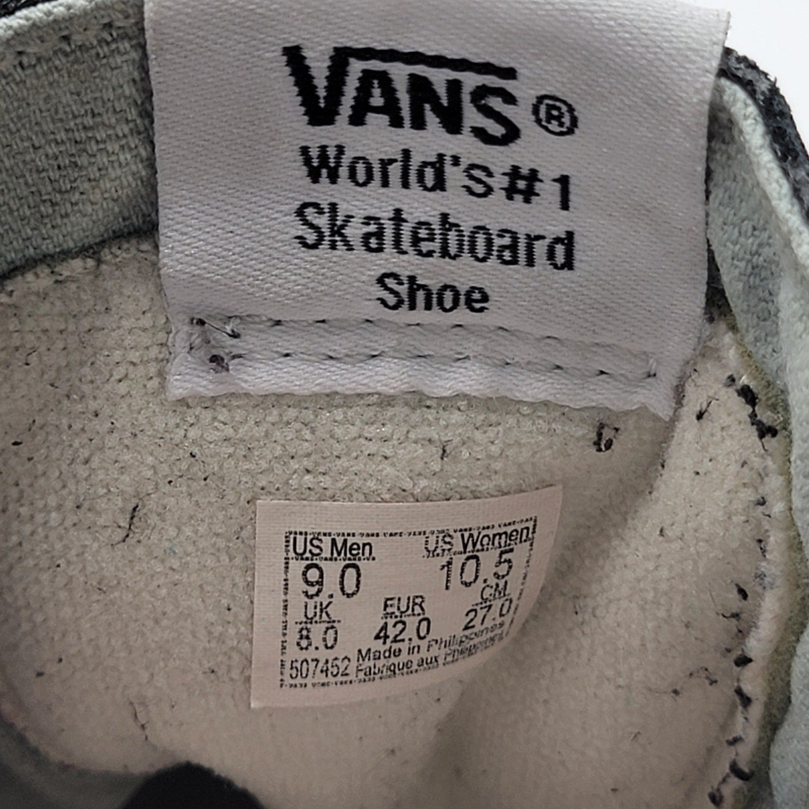 Vans Sk8 Hi (i Heart) Black/White Sz 9M/10.5W