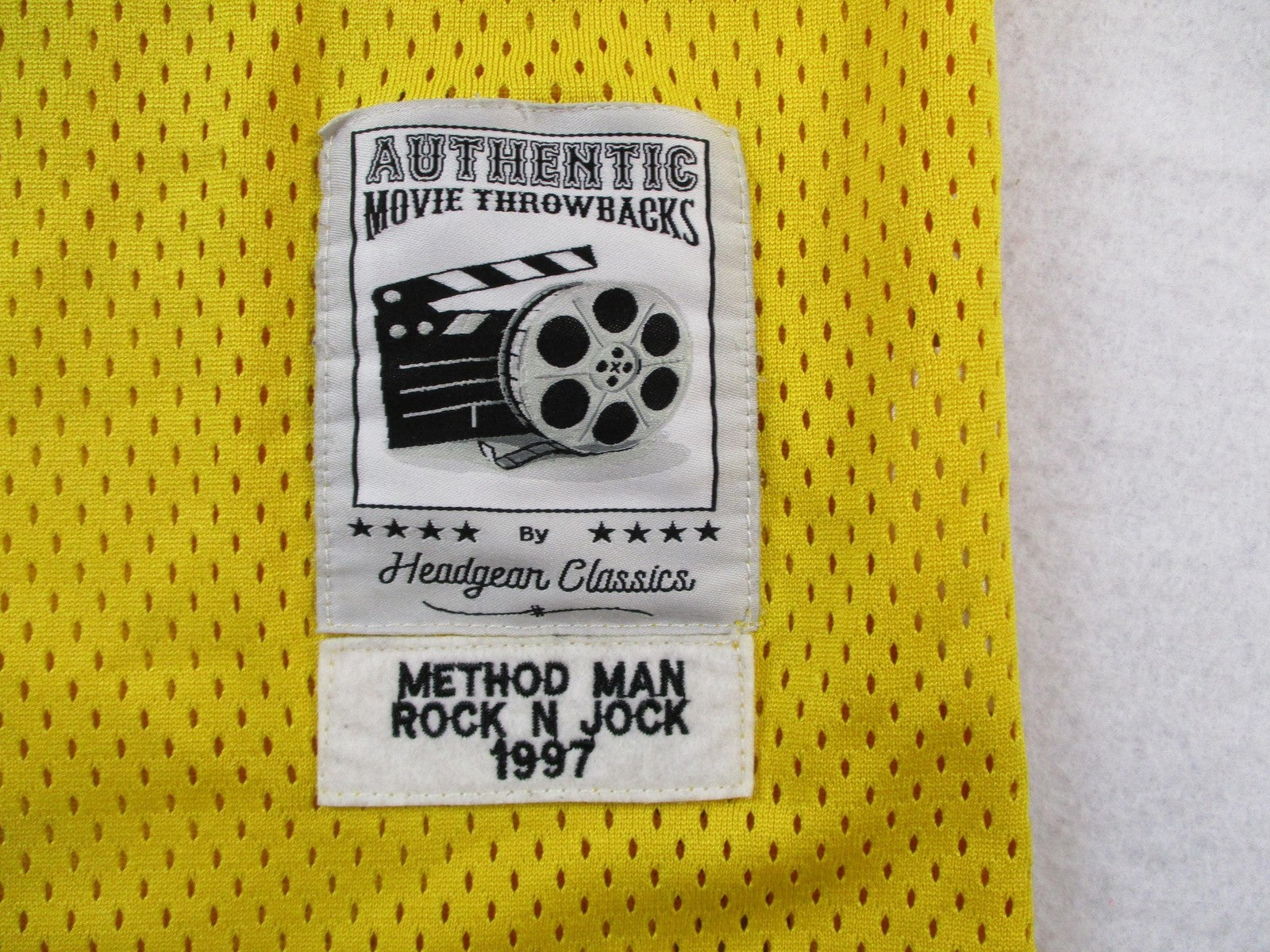 90's Headgear Classics Jersey Mens Medium Yellow Method Man MTV Rock N Jock 14862