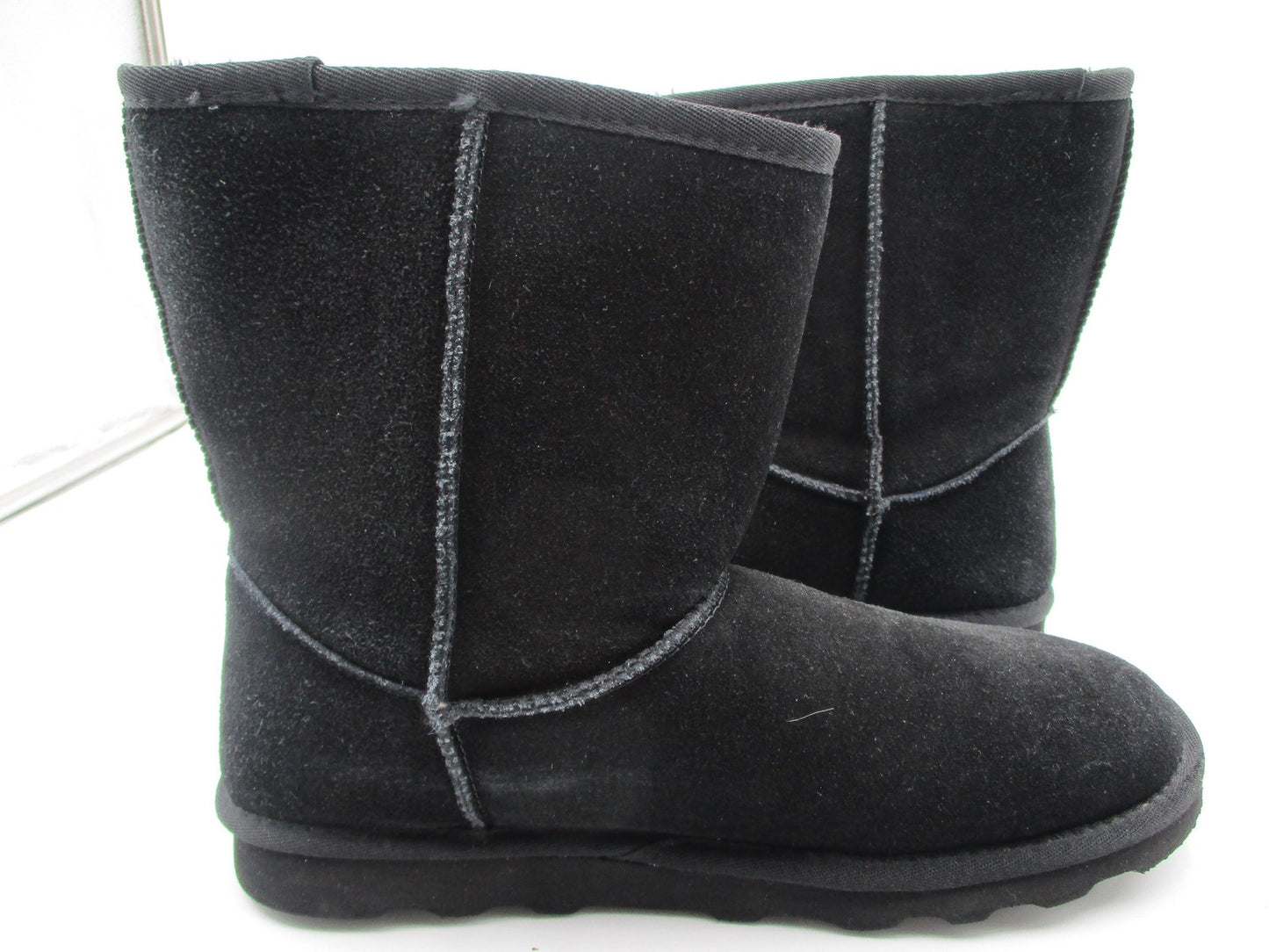 Time And Tru Boots Womens Size 10W Black Leather Shearling Lined Winter Snow3