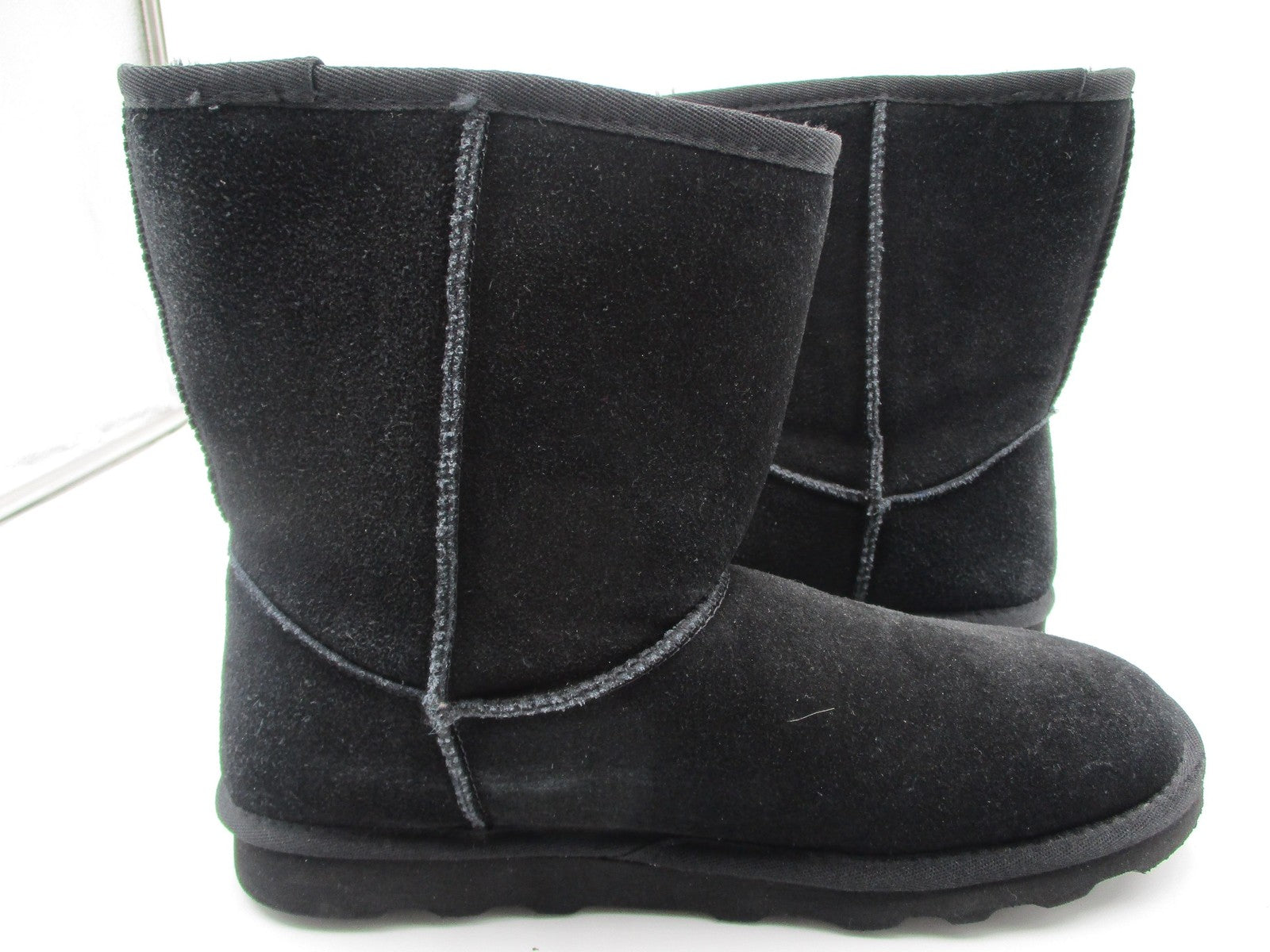 Time And Tru Boots Womens Size 10W Black Leather Shearling Lined Winter Snow3