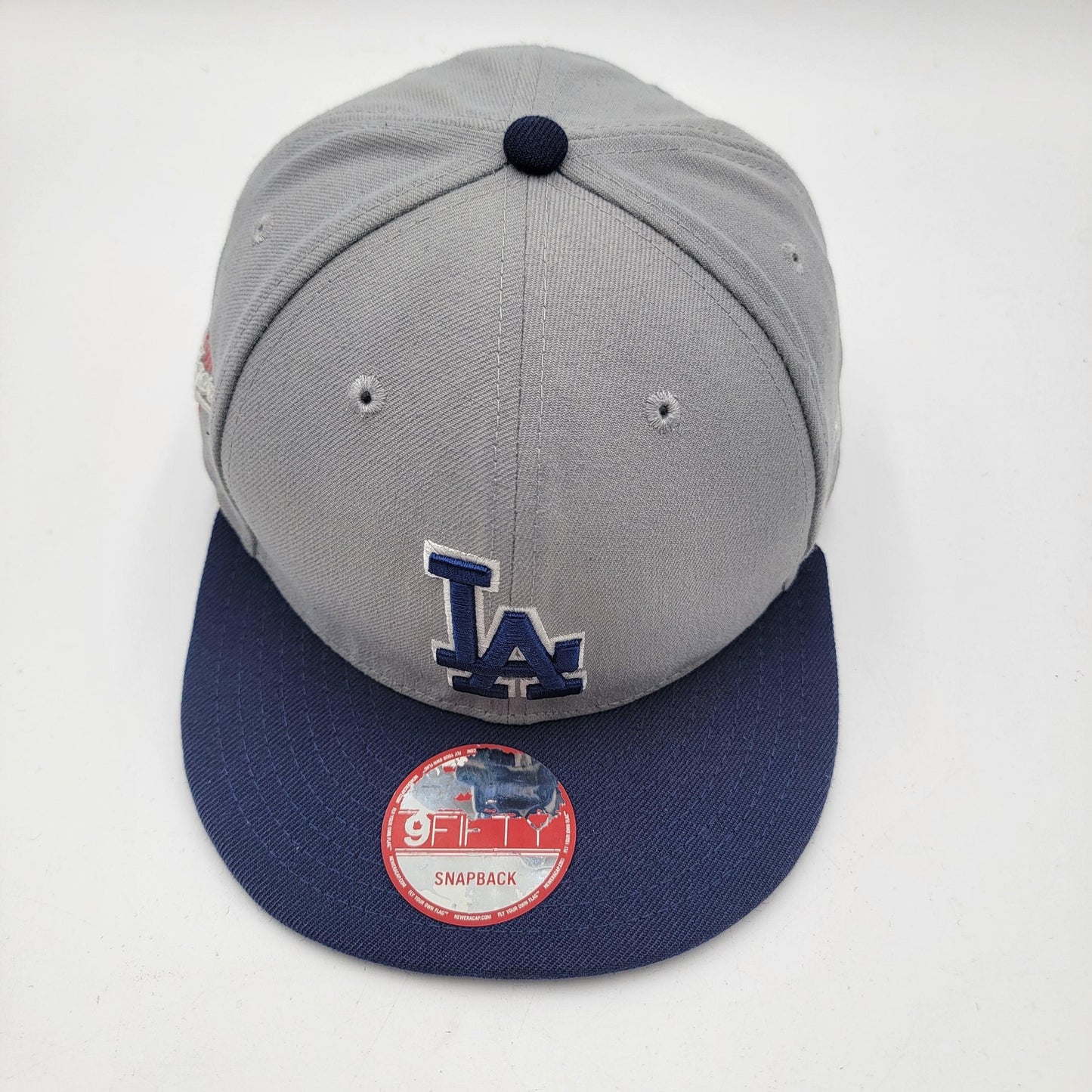 Los Angeles Dodgers Hat Cap Snap Back Gray Blue MLB Baseball Mens New Era4