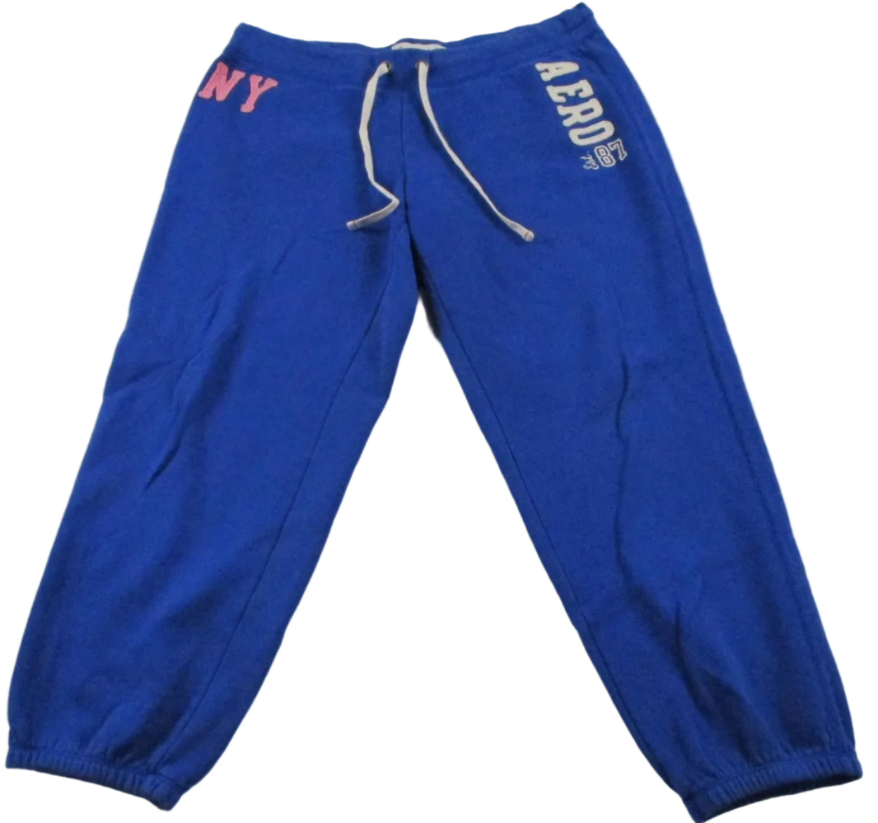 Aeropostale Sweatpants Womens XL Blue Fleece NY AERO 87 Jogger Pants 17230