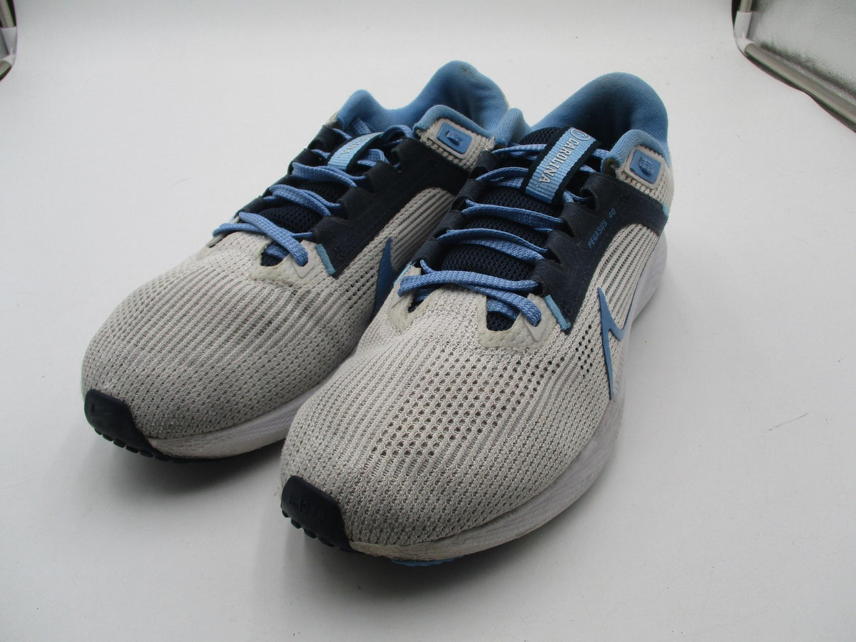 North Carolina Tar Heels Shoes Mens US 9 White Blue NCAA Nike Pegasus 40 Running0