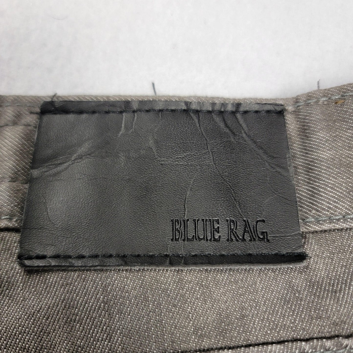 Blue Rag Jeans Mens 36x32 Gray Straight Leg Denim Pants Contrast Stitching