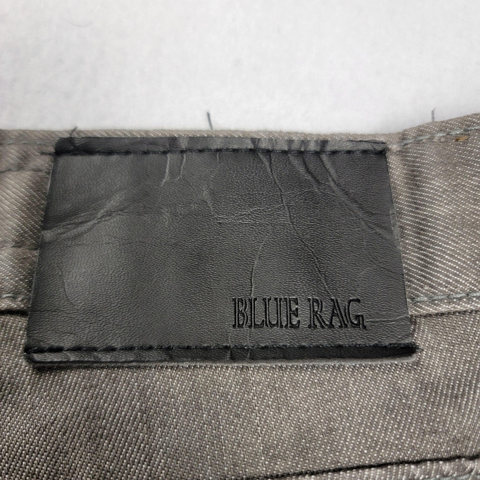 Blue Rag Jeans Mens 36x32 Gray Straight Leg Denim Pants Contrast Stitching