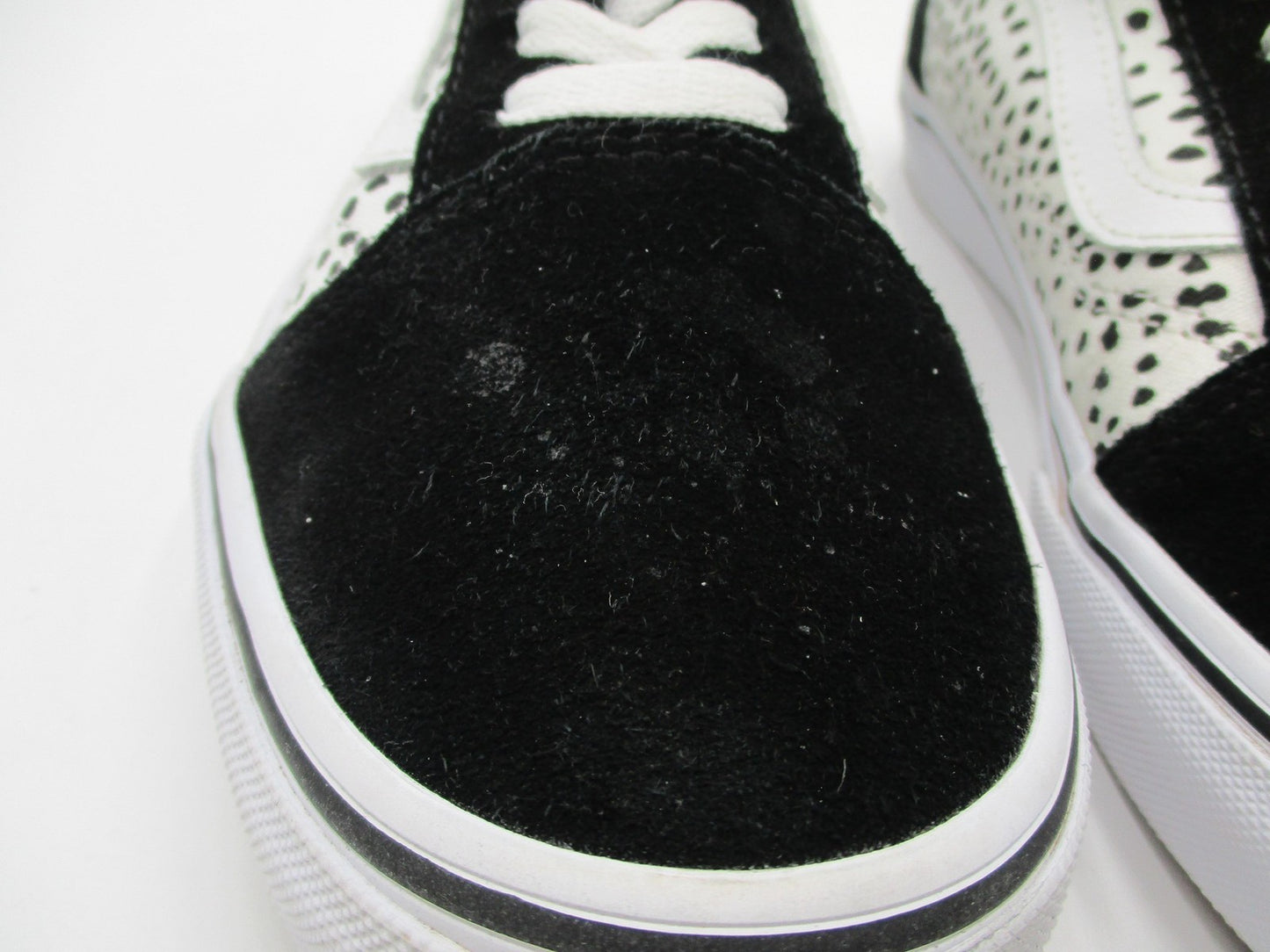 Vans Dalmatian Spot Print Shoes Kids Size 6 Black White Suede Sneakers12