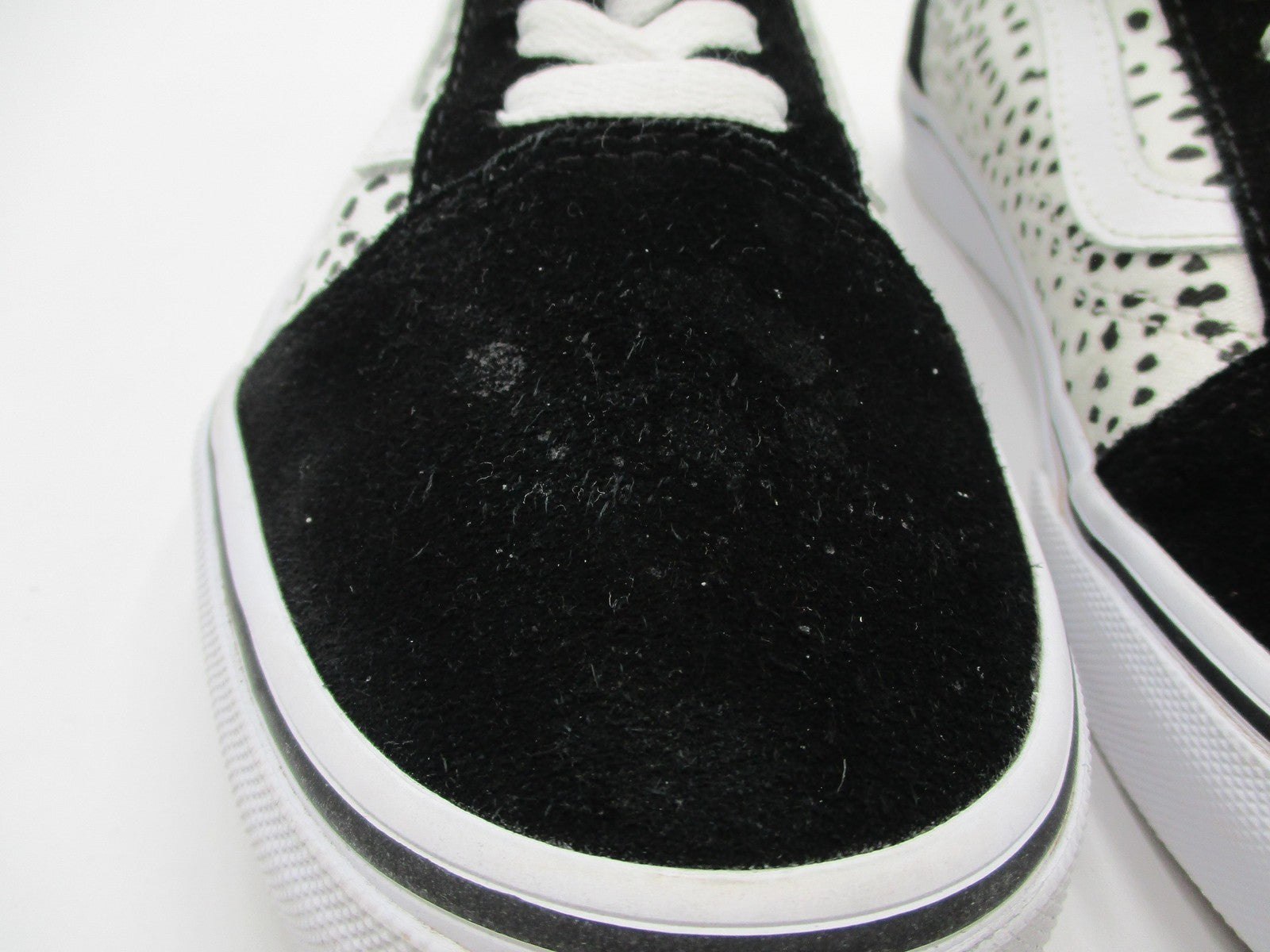 Vans Dalmatian Spot Print Shoes Kids Size 6 Black White Suede Sneakers12