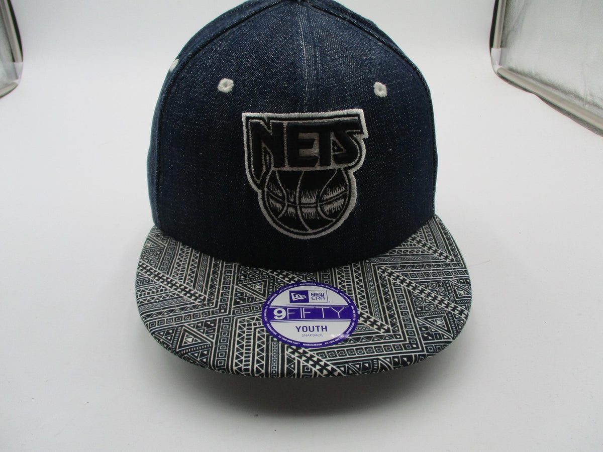New Jersey Nets Hat Cap Snap Back One Size Blue NBA Basketball Boys New Era0