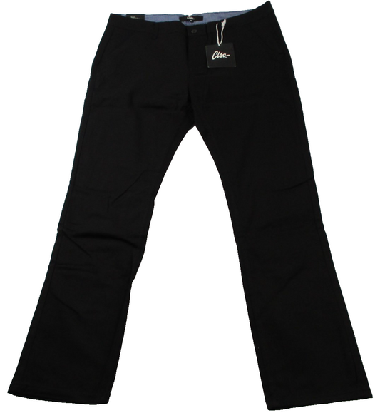 Clsc Pants Mens 38x32 Black Chino Stretch Straight Leg Twill Casual 14540