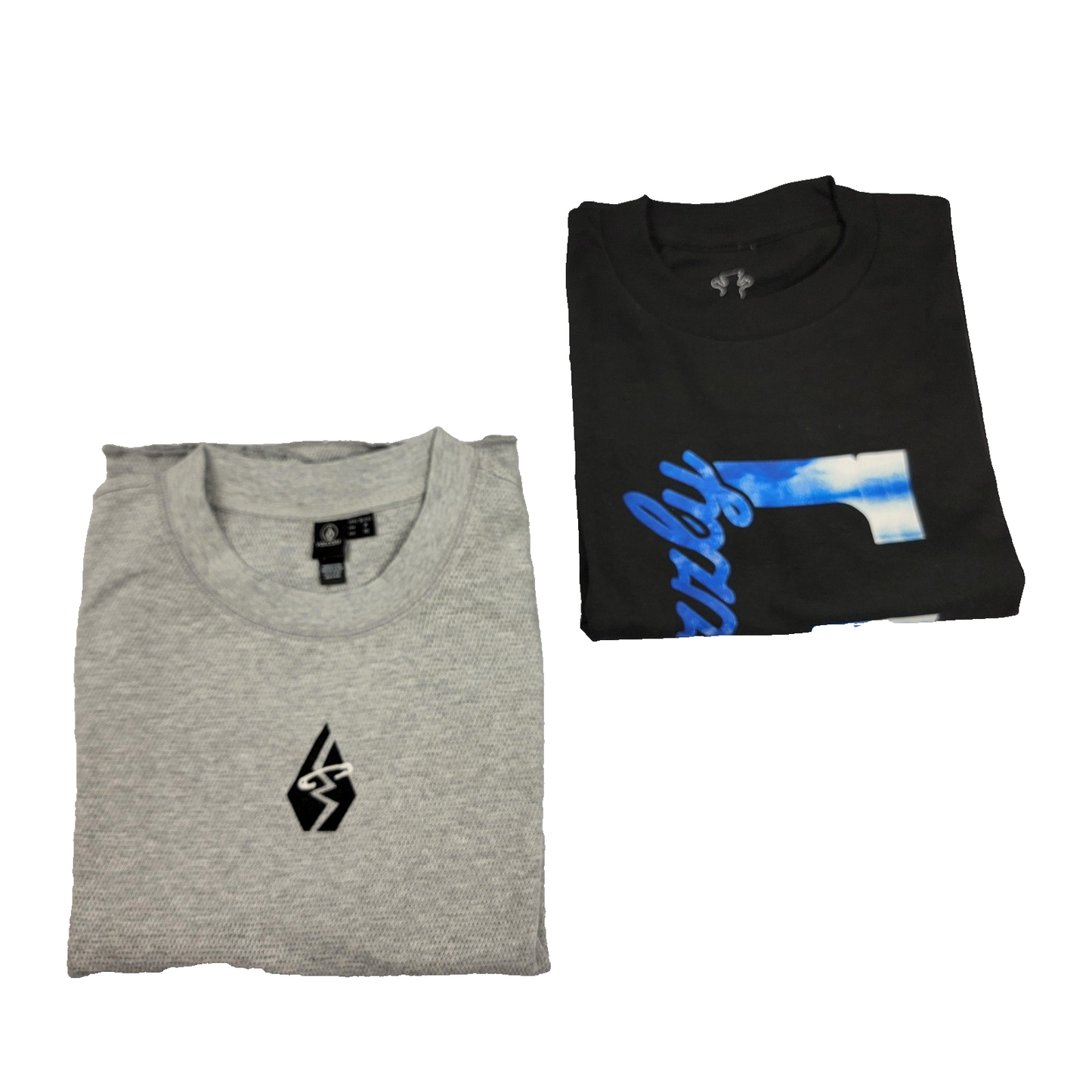 2 Piece Shirt Bundle Grizzly Grip Tape & Volcom Sz S