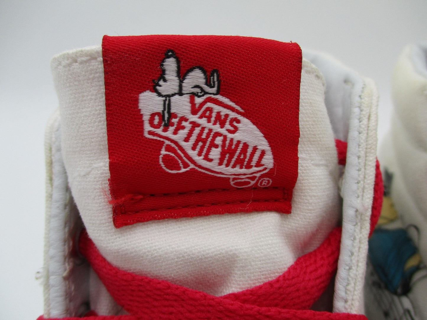 Vans Peanuts Sk8-Hi Shoes Mens Size 8.5 White Red Snoopy High Top Music 5007142