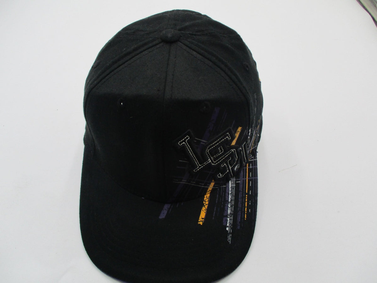 LSU Tigers Hat Cap Fitted Mens Medium Black NCAA Football Top Of The World10