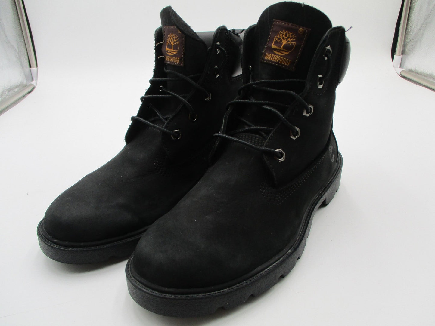 Timberland 10910 Junior Boots Youth Size 5.5M Black Waterproof Leather Combat0