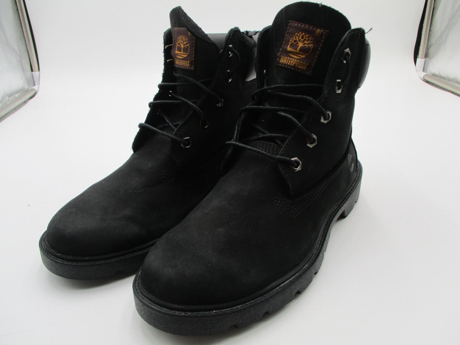 Timberland 10910 Junior Boots Youth Size 5.5M Black Waterproof Leather Combat0