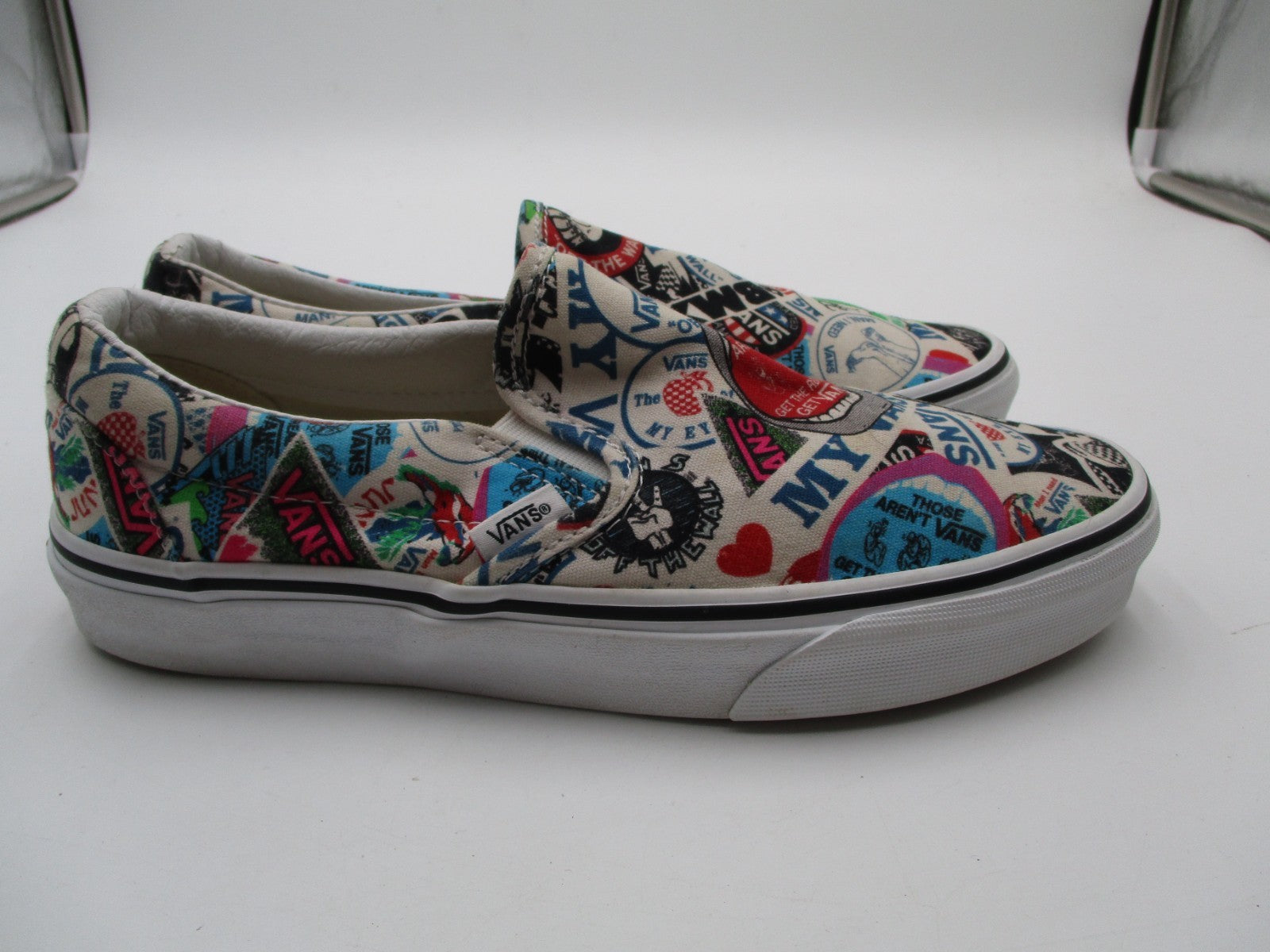 Vans Classic Slip-On Sticker Mash Up AOP Multicolor Men 7.5 Women 9 Pre-Owned3
