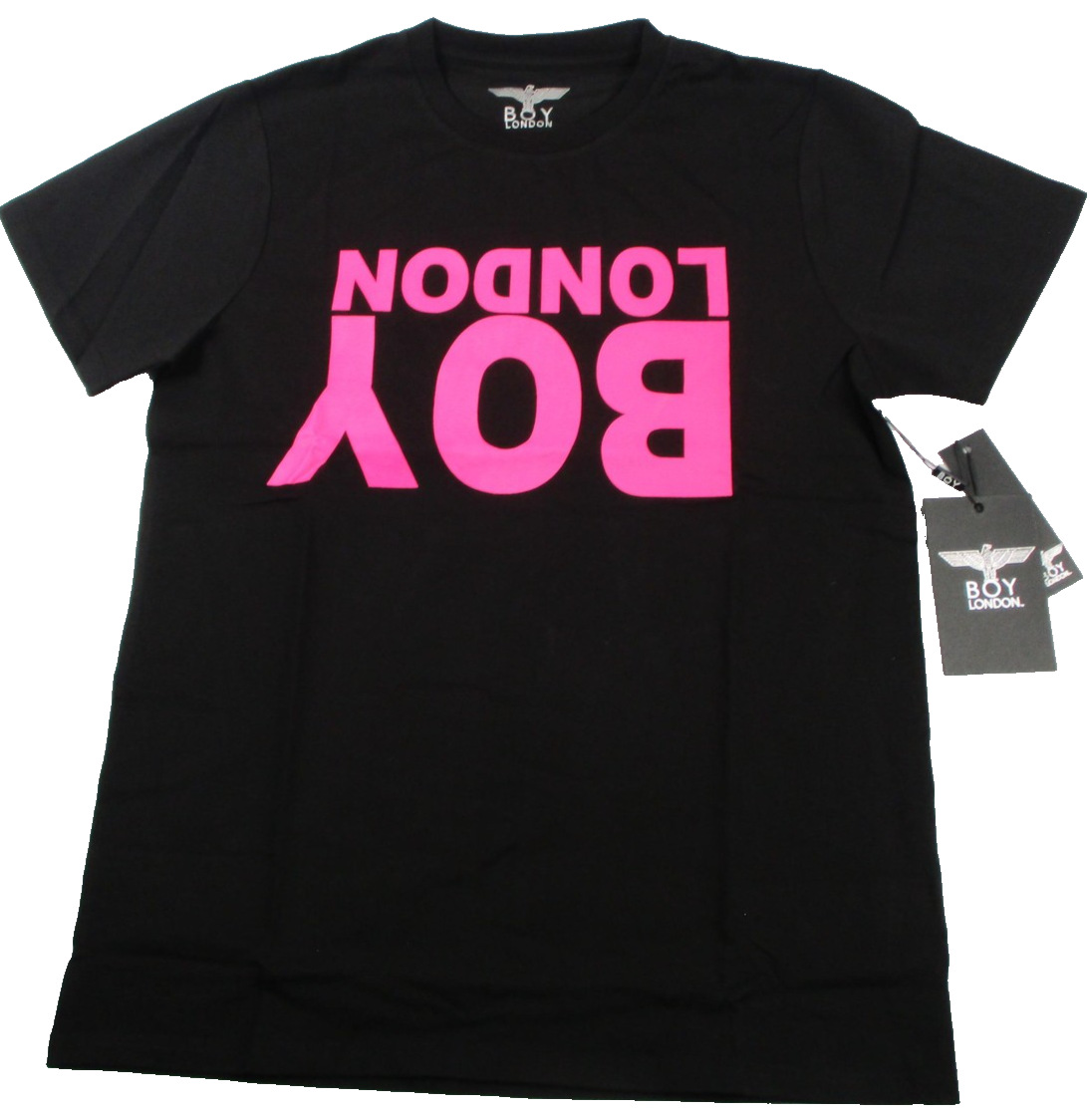 Boy London Shirt Mens Medium Black Pink Logo Graphic Streetwear TShirt Tee 13120