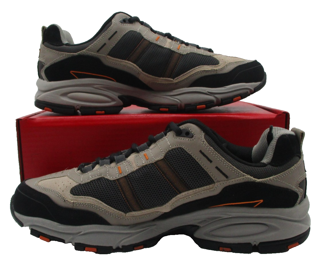 Skechers Sport SRR Shoes Mens Sz 11.5 Beige Black Wide Fit Sneakers 51241EW 1R11
