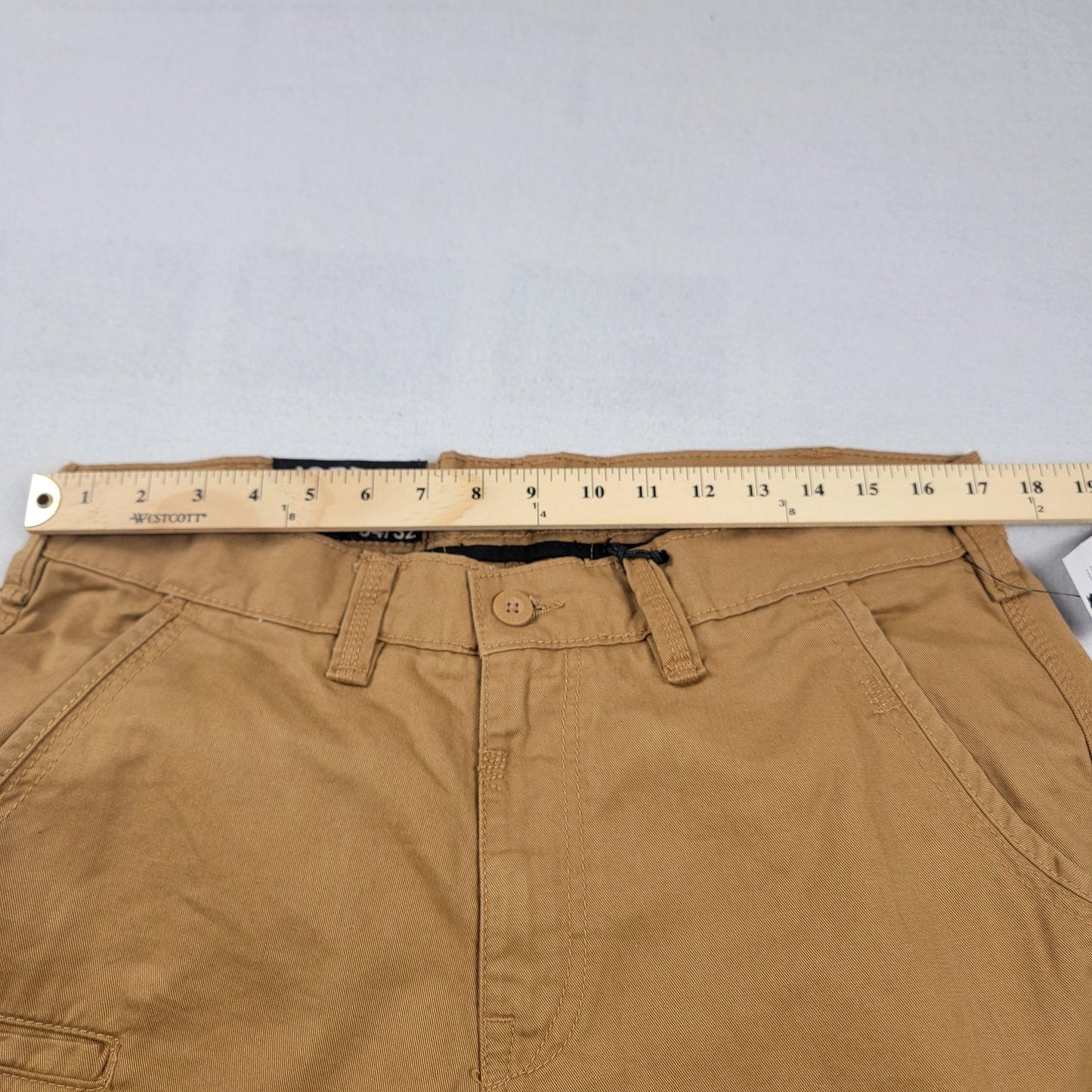 Jordan Craig Cargo Pants Mens 34x32 Khaki Tan Utility Pockets Drawcord Hem