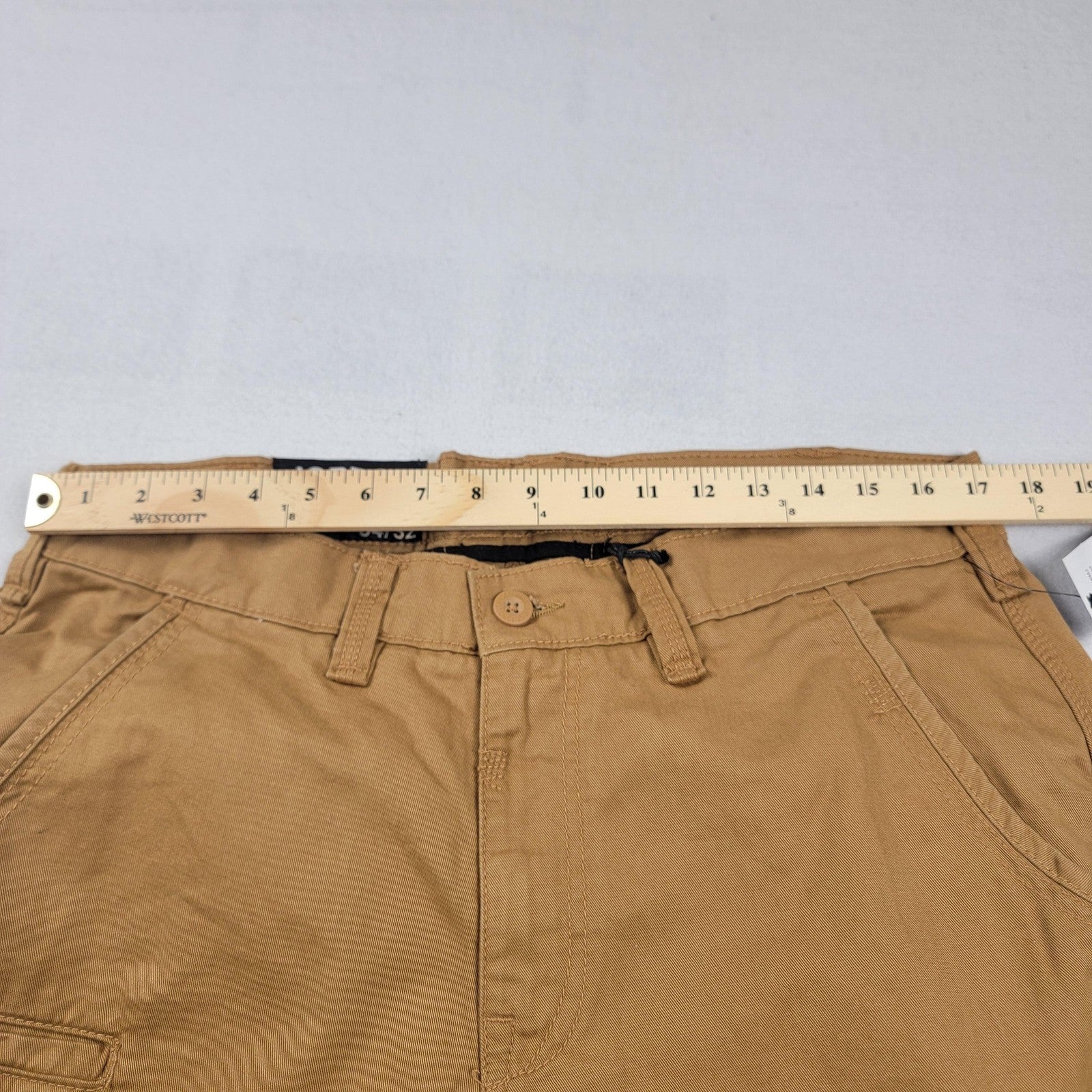 Jordan Craig Cargo Pants Mens 34x32 Khaki Tan Utility Pockets Drawcord Hem