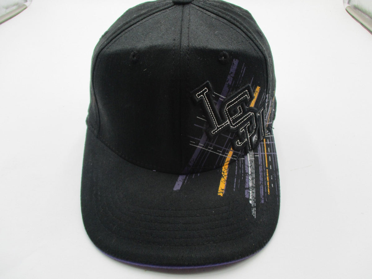 LSU Tigers Hat Cap Fitted Mens Medium Black NCAA Football Top Of The World1