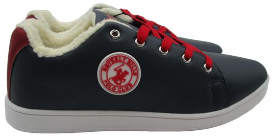 Beverly Hills Polo Club Shoes Mens Sz 10 Blue Faux Fur Lined Casual Sneakers 1U70