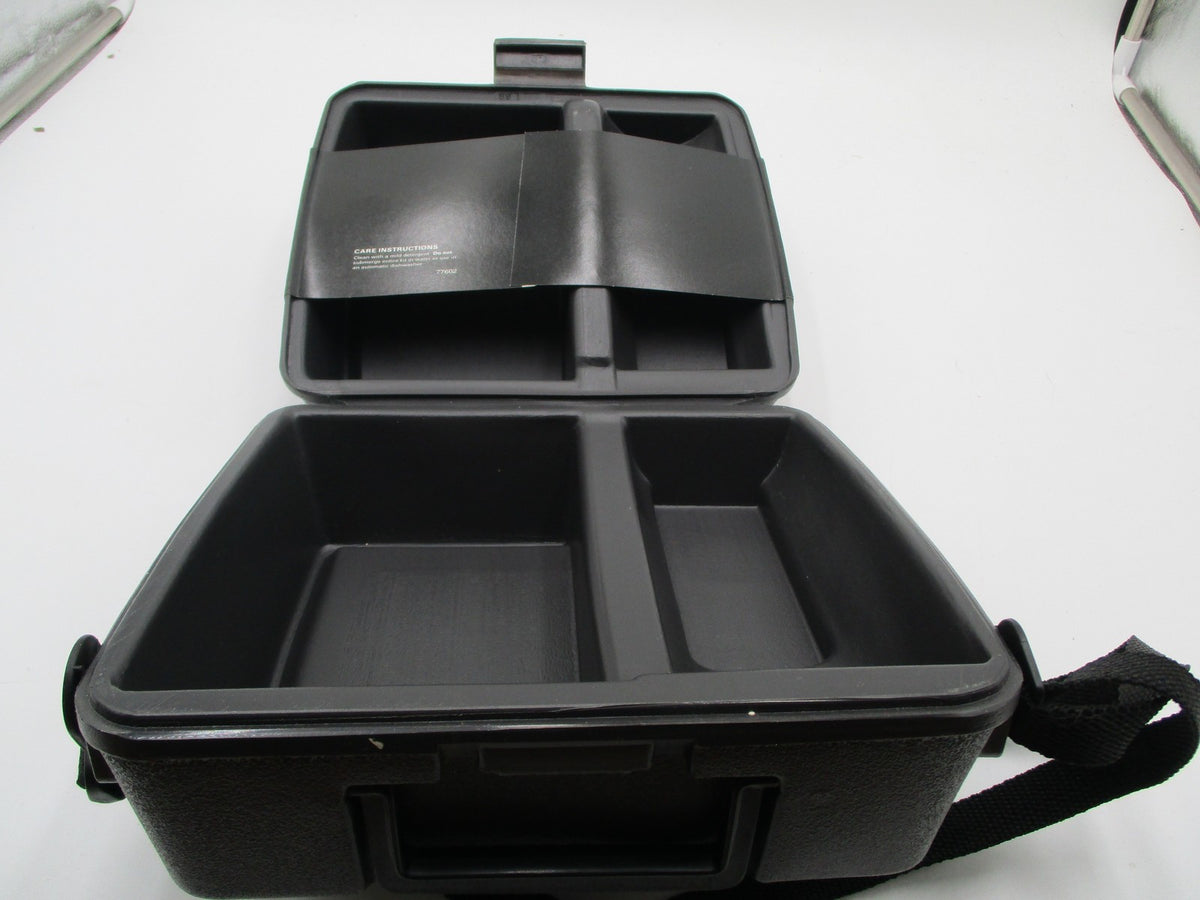 Vintage Aladdin Mini-Cooler Insulated Lunch Box Carrier Black 8.5x10 USA 776027