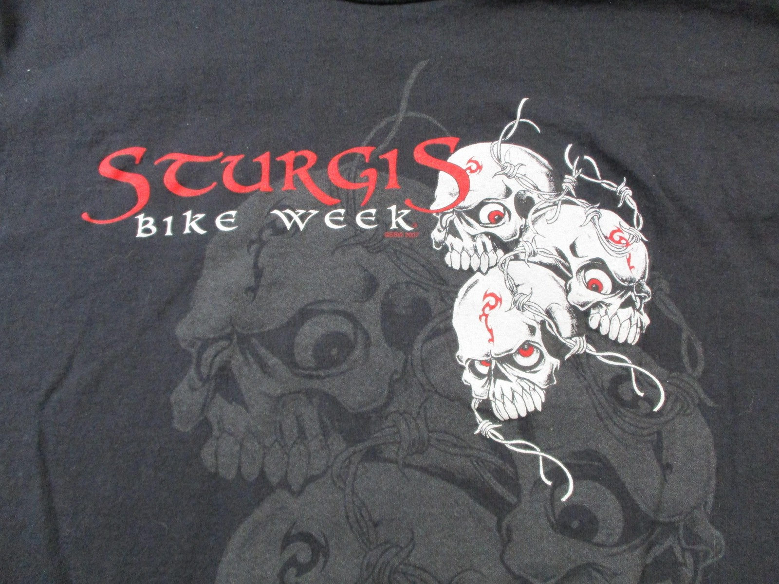 Sturgis Bike Week Shirt Mens Large Black Skull Graphic Delta Pro Weight 20073