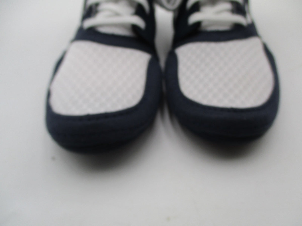 ASICS Snapdown Shoes Youth Size 3.5 White Navy Wrestling High Top 1084A0143