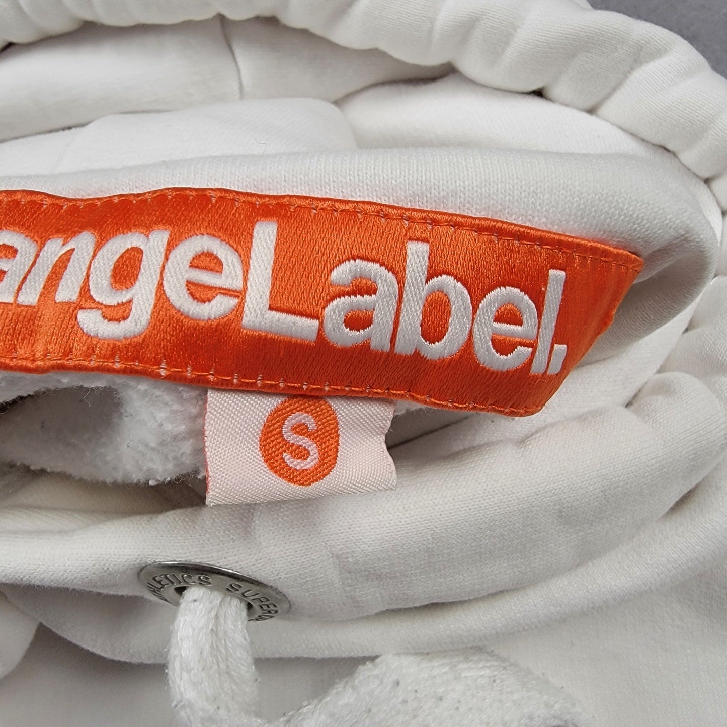 SuperDry Orange Label Hoodie White Sz S