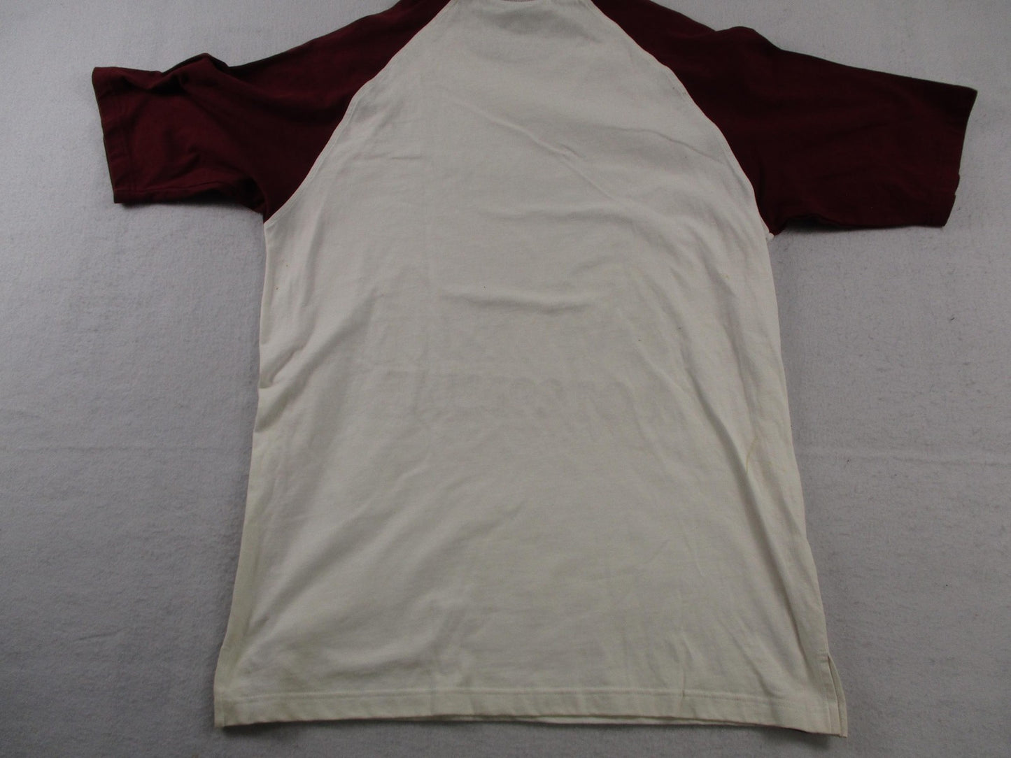 Lot29Luxe Shirt Mens Large White Maroon Raglan Cartoon Graphic Streetwear Tee2