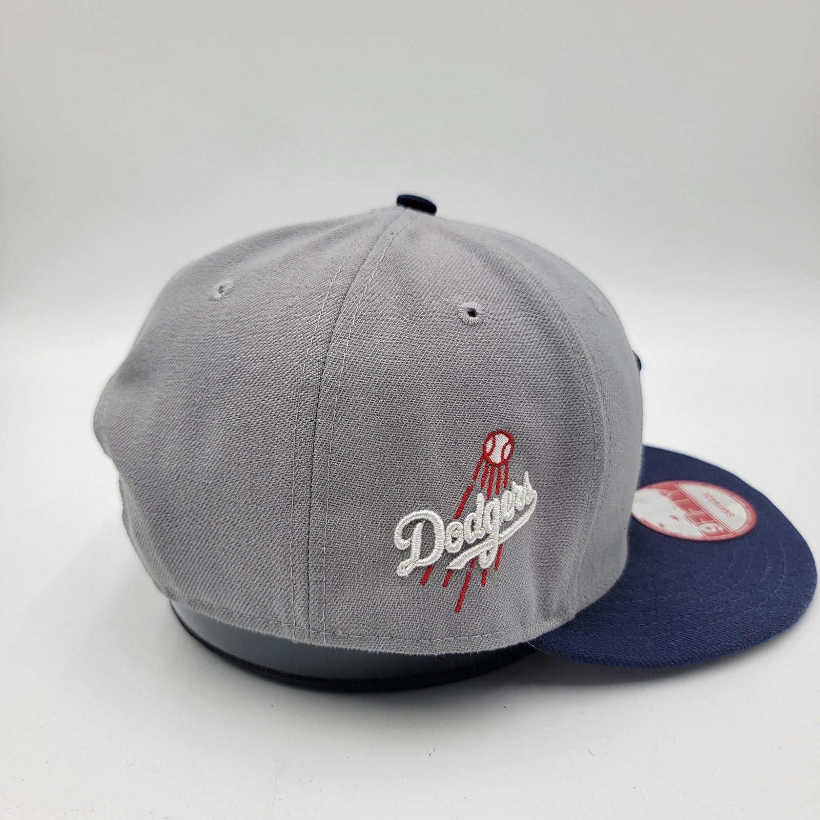 Los Angeles Dodgers Hat Cap Snap Back Gray Blue MLB Baseball Mens New Era3