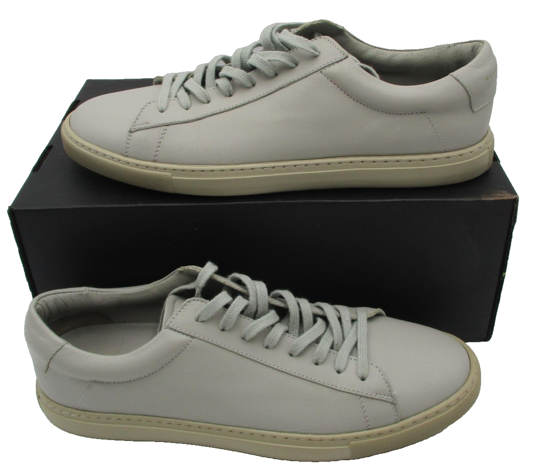 Oliver Cabell Shoes Mens Size 10 Gray Leather Low Top Made In Italy Sneakers 1F72