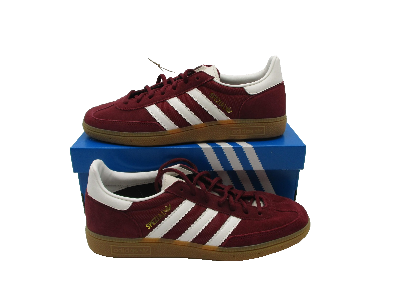 Adidas Handball Spezial Shoes Mens Size 10 Burgundy White Gum Suede JH54391