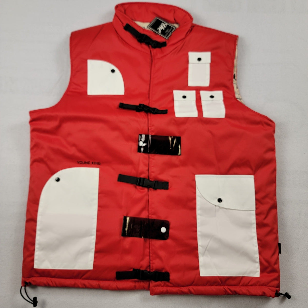 The Hideout Clothing THC x YK Osiris Vest Men’s 3XL Red White NWT Limited11