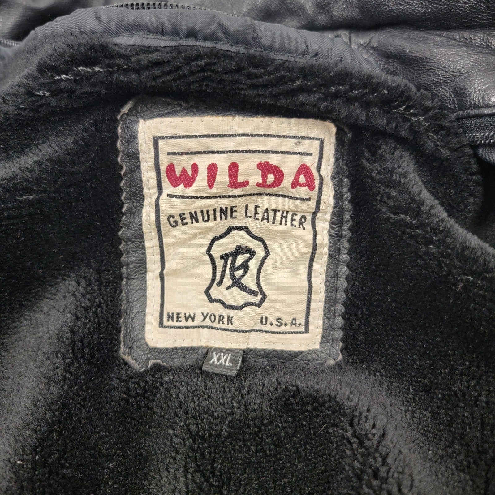 Wilda Leather Trench Coat Mens 2XL Black Belted Storm Flap Duster Jacket8