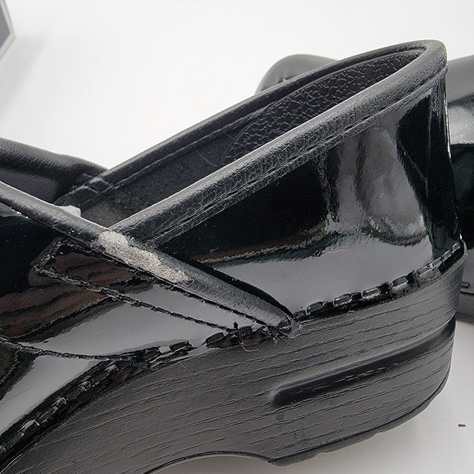 Dansko Wide XP 2.0 Waterproof Pull Up Clog Patent Leather Black 7.56