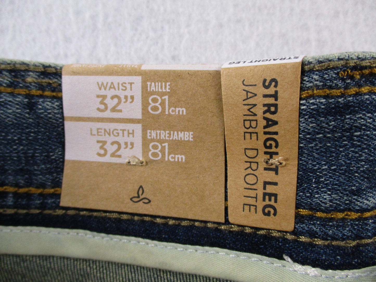 PrAna Axiom Jeans Mens 32x32 Blue Antique Stone Wash Straight Stretch Denim2
