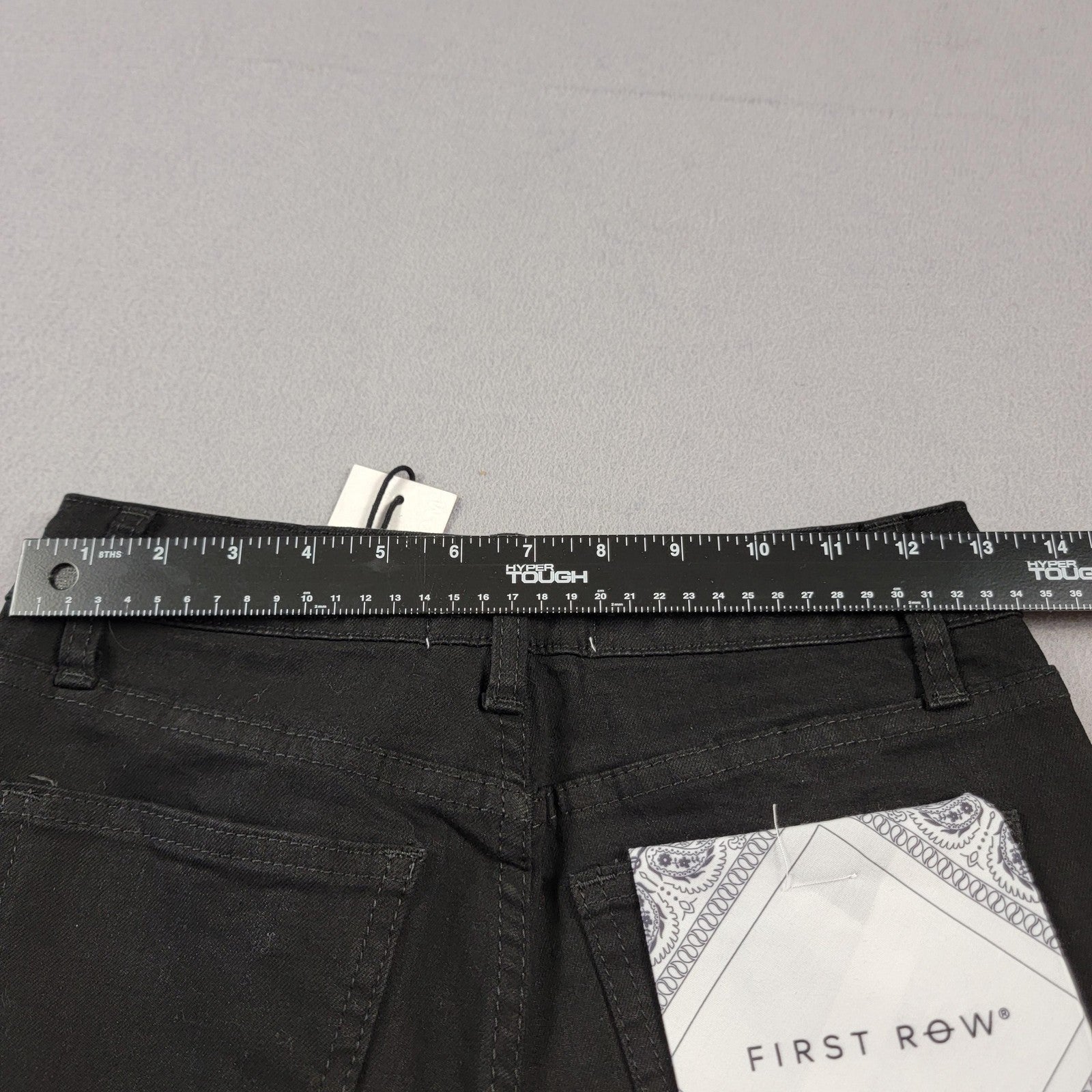 First Row Racing Pants Youth Med Black Stone Denim Patches Fast Crew Winner 9206