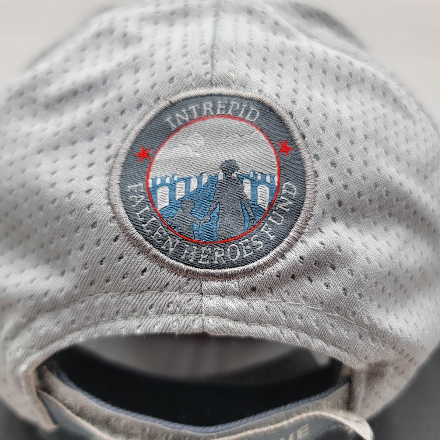 NAPA USA Hat Cap Strap Back Blue Gray Mesh Embroidered Trucker Patriotic Mens5
