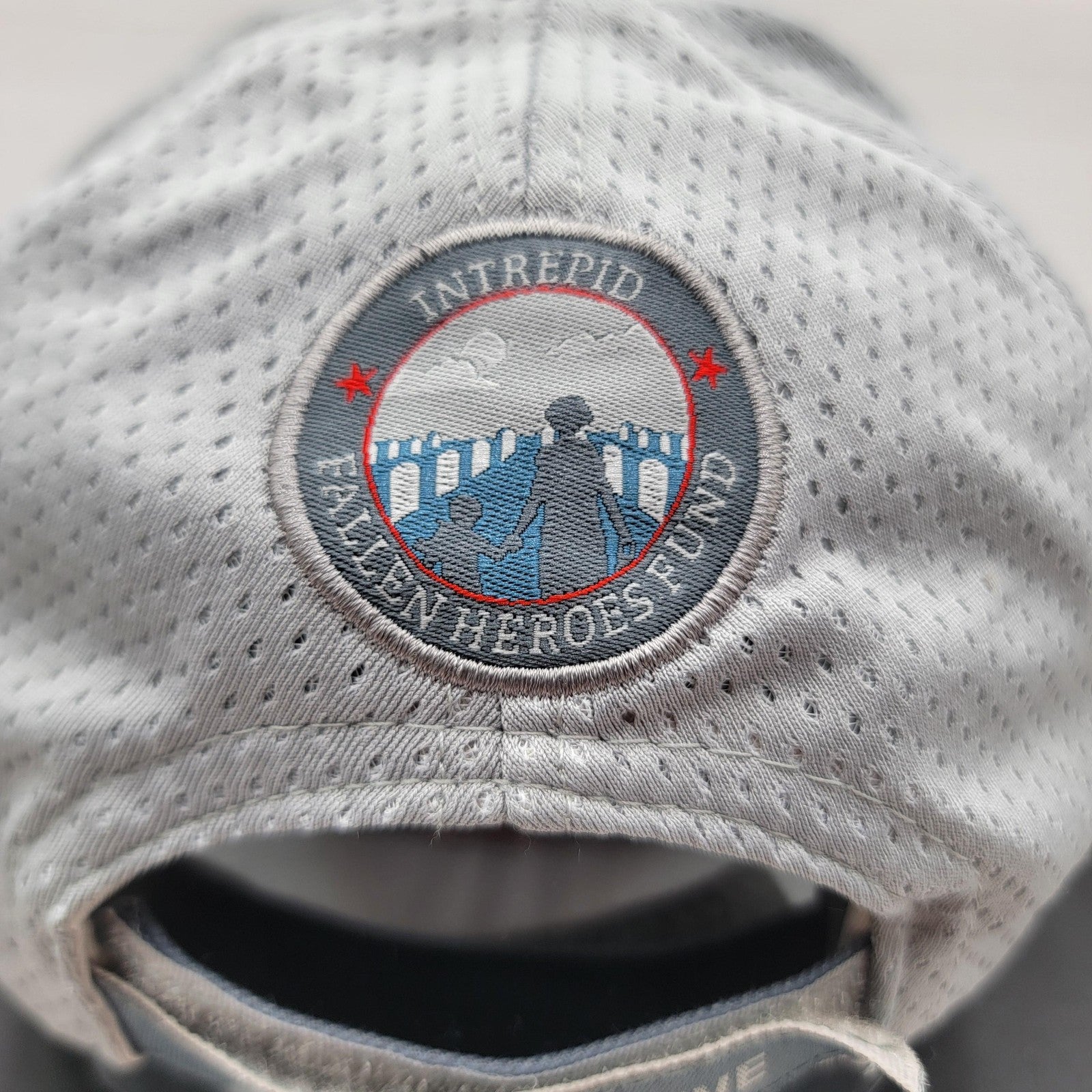 NAPA USA Hat Cap Strap Back Blue Gray Mesh Embroidered Trucker Patriotic Mens5