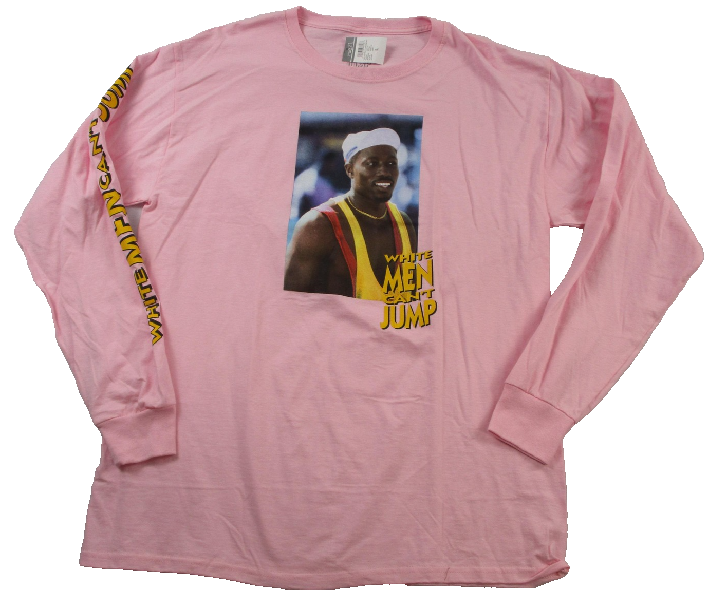 White Men Can't Jump Shirt Mens Large Pink Long Sleeve Movie Tee Rue21 1349500