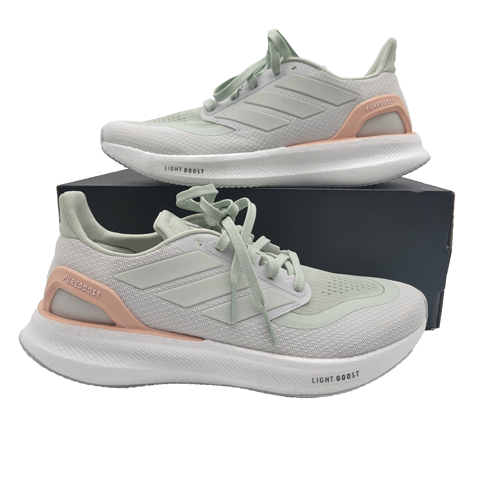 Wmns Adidas PureBoost 5 Sz 9 Running Linen Green Coral JH6451 NIB0